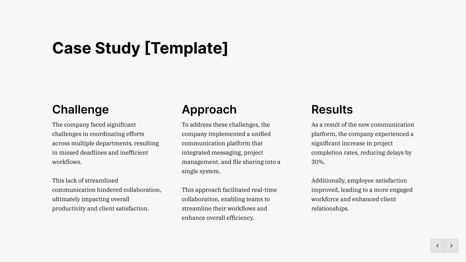 whitelabled slide deck with Sentera branding